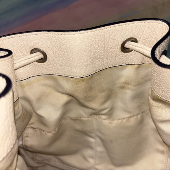 Coach Mickie drawstring shoulder crossbody bucket Navy bag pebbled leather - Picture 13 of 13